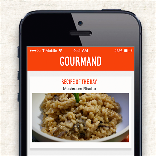 Gourmand App Mockup